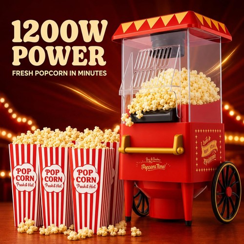 Retro cinema popcorn maker - cinema, red